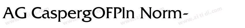 AG CaspergOFPln Norm字体转换